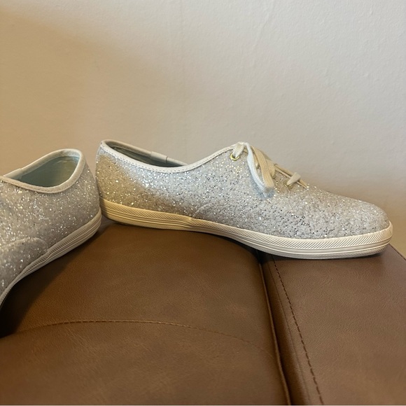 Keds Kate Spade White Sparkly ✨ Sneakers EUC Glitter Size 8 - Picture 12 of 14